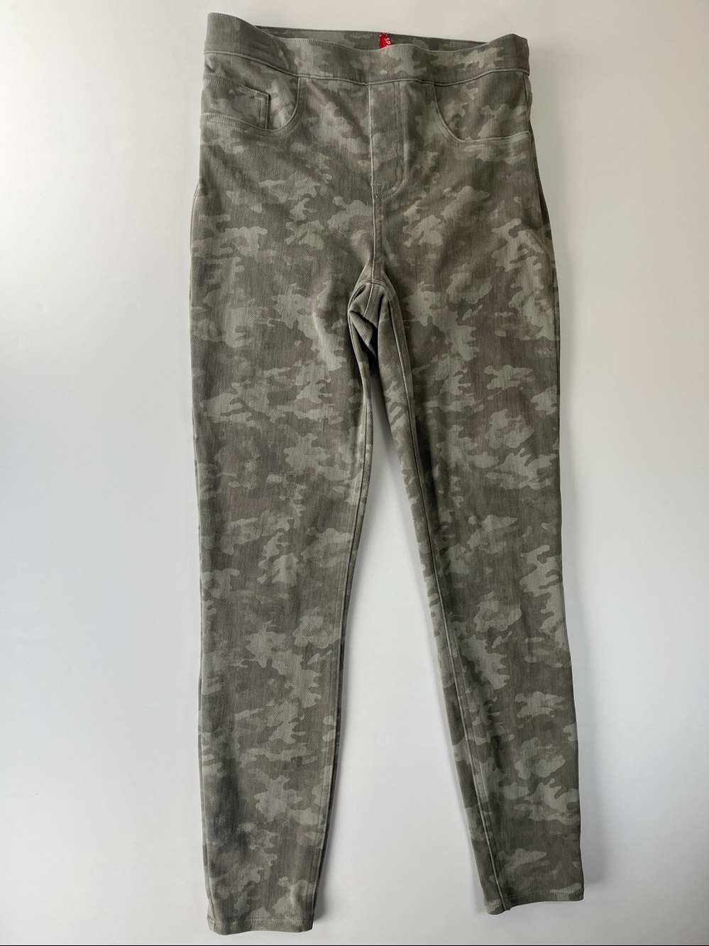 SPANX Green Camo Look High-Waist Pull-On Leggings Sz M